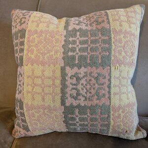 Wool kilim throw pillow 20in X 20in
